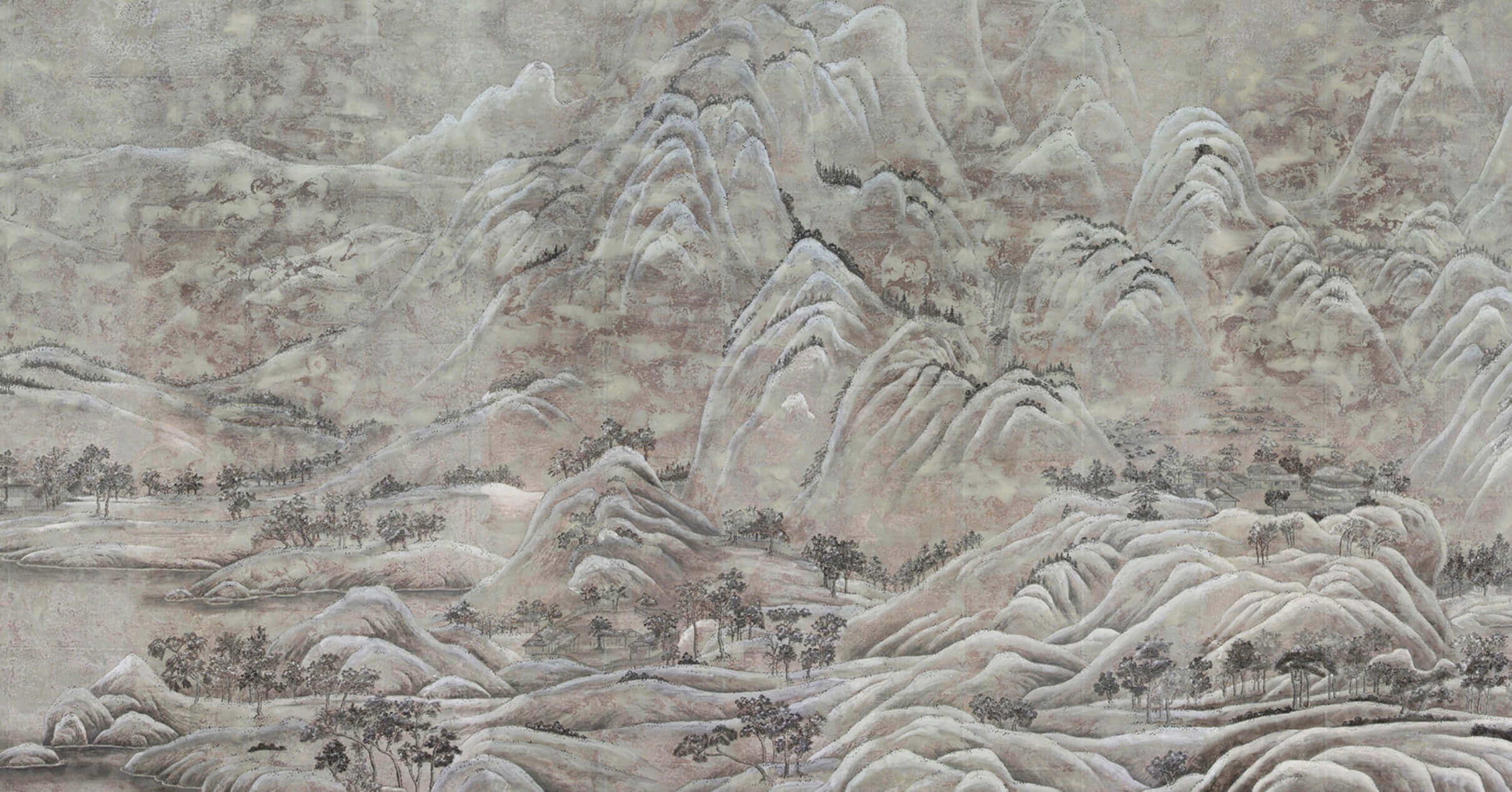 Dağ Manzarası Pano Duvar Kağıdı