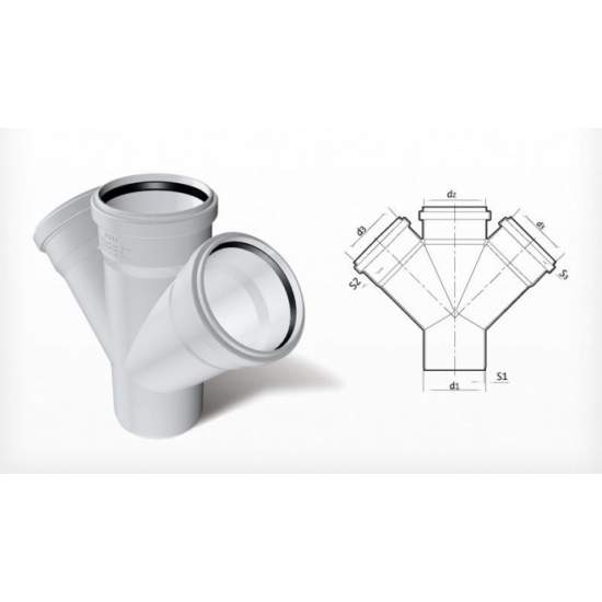 Fırat Çift Çatal (45°-45°) 250/250mm