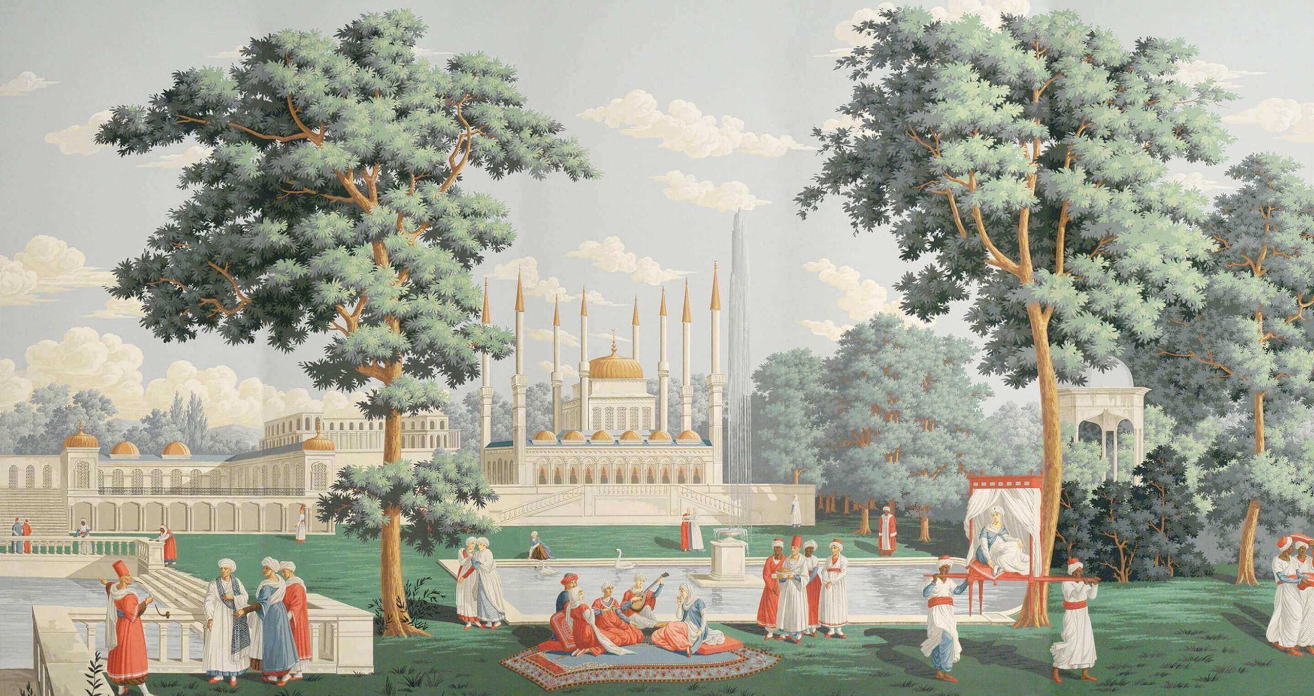 Sekiz Minareli Cami Pano Duvar Kağıdı