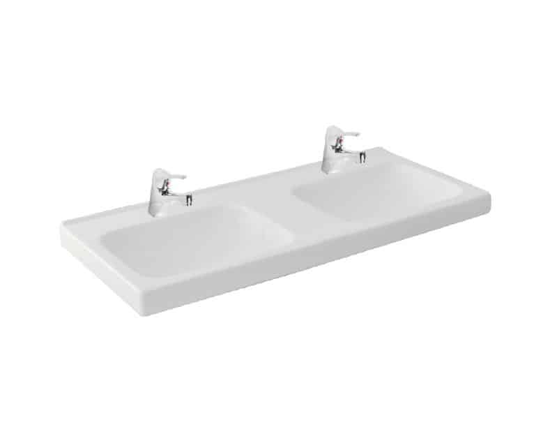 Güral Vit Qube Çift Hazneli Lavabo 45x100