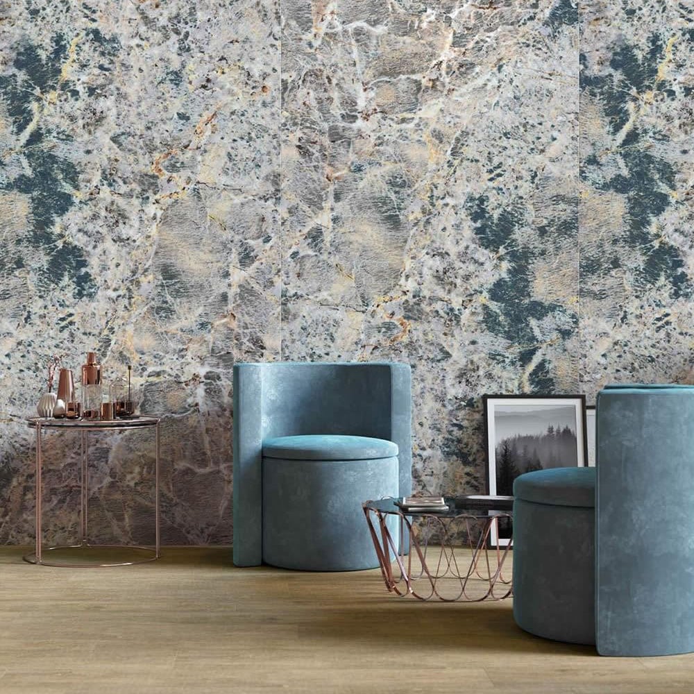 NG Kütahya Seramik Amazonit Kristal Rektifiye Parlak Nano 120×240 cm