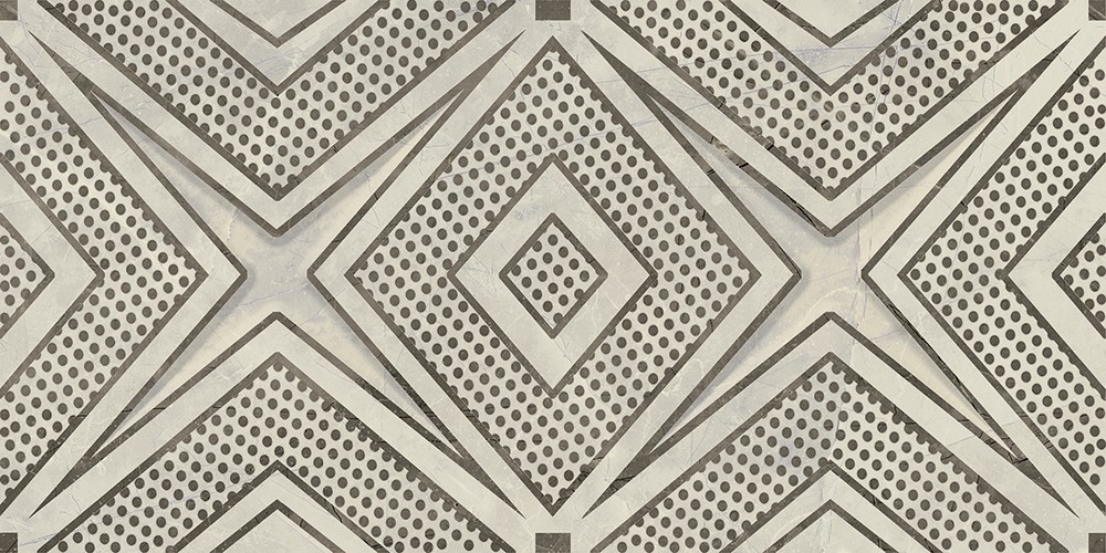 Rino Begüm 30x60 - Dekor 2 - Decor 2, Gri - Grey