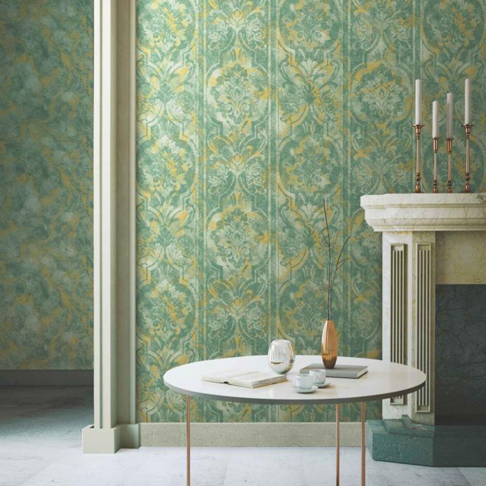 Adawall 4713 Serisi Çiçek ve Yaprak Desenli Duvar Kağıdı