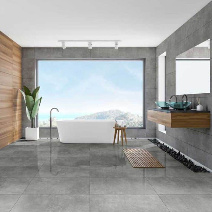 Qua 60×120 cm Ark Silver Yarı Parlak Granit Seramik