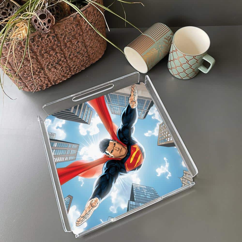 Clouds Superman Pleksi Tepsi - 25X25CM