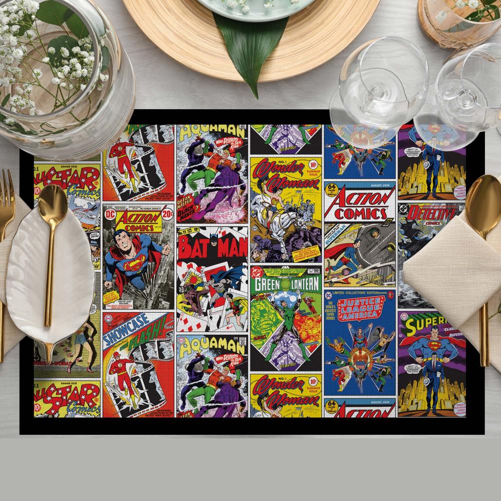 Justice League Amerikan Servis 4'lü Set 35X50CM