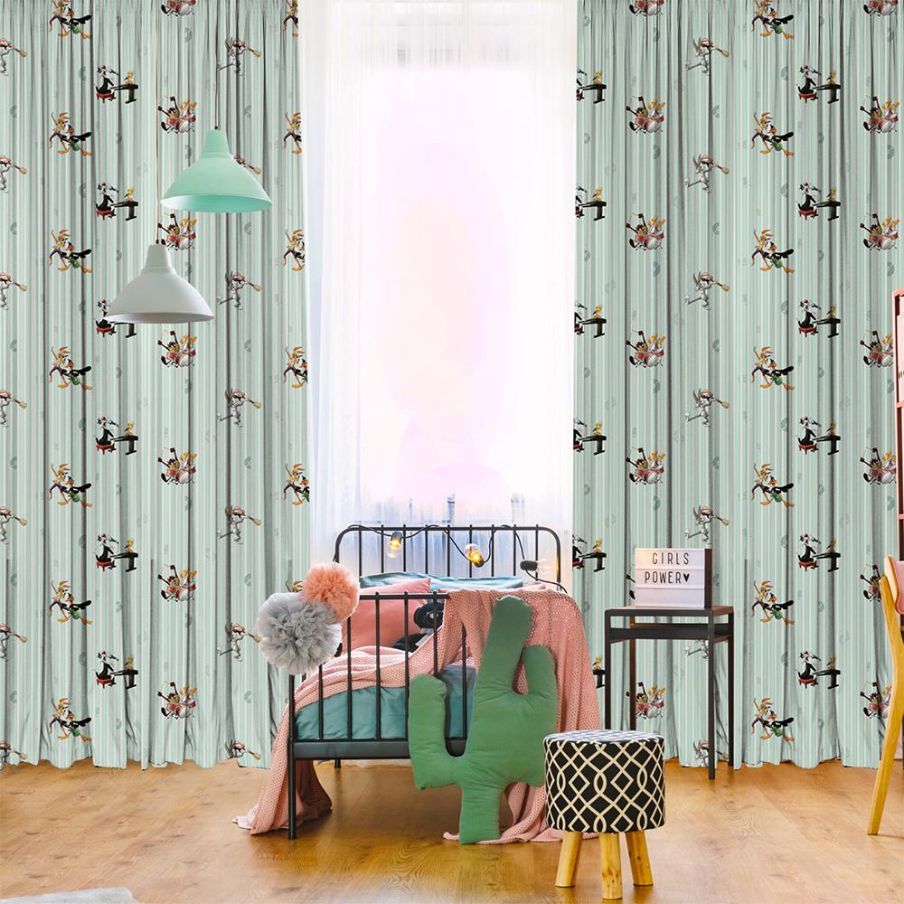 Mint Green Looney Team Perde