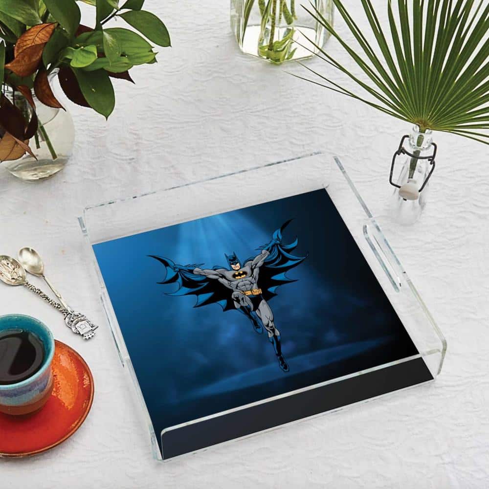Navy Blue Batman Pleksi Tepsi - 25X25CM