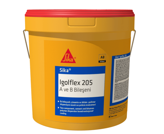 Sika Igolflex-205 İki Bileşenli, Çimento Ve Bitüm Kauçuk Esaslı Su Yalıtım Malzemesi